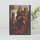 Sint Barbara door Giovanni Antonio Boltraffio Kaart (Staand voorkant)