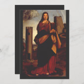 Sint Barbara door Giovanni Antonio Boltraffio Kaart (Voorkant / Achterkant)