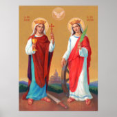 Sint Barbara en Sint-Catharina Poster (Voorkant)