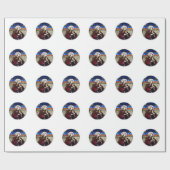 Sint Barbara Glas in lood Window Wrapping Paper Cadeaupapier (Vlak)