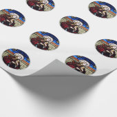 Sint Barbara Glas in lood Window Wrapping Paper Cadeaupapier (Hoek)