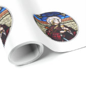 Sint Barbara Glas in lood Window Wrapping Paper Cadeaupapier (Rol Hoek)