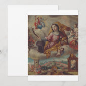 Sint Barbara Maagd en martelaar Bedankkaart (Voorkant / Achterkant)