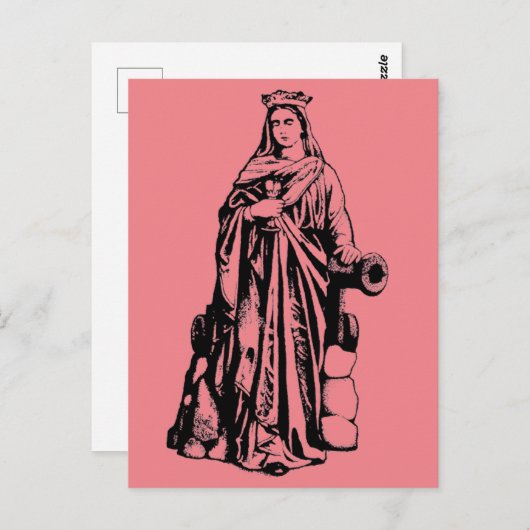 Sint Barbara Maagd en martelaar Briefkaart (Voorkant / Achterkant)