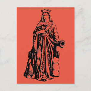 Sint Barbara Maagd en martelaar Feestdagenkaart
