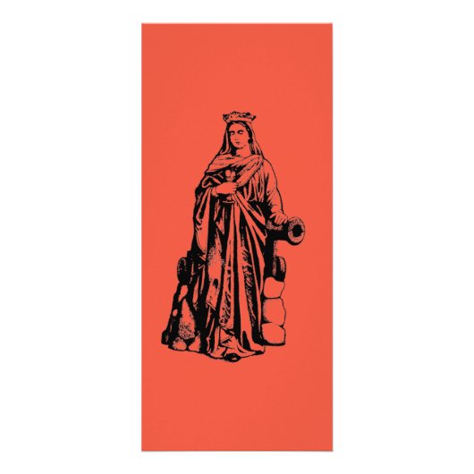 Sint Barbara Maagd en martelaar Reclamekaart (Voorkant)