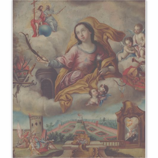 Sint Barbara Maagd en martelaar Sticker (Voorkant)