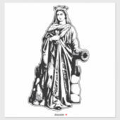 Sint Barbara Maagd en martelaar Sticker (Vel)
