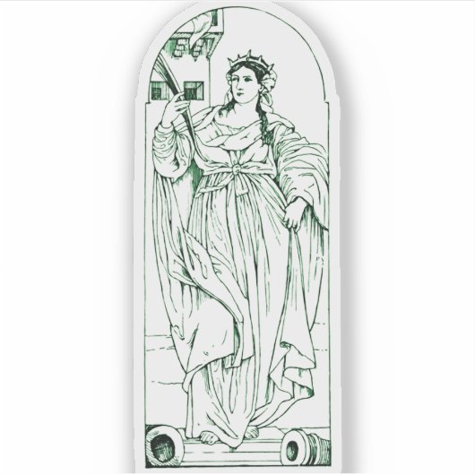 Sint Barbara Maagd en martelaar Sticker (Voorkant)