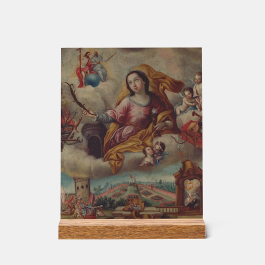Sint Barbara maagd en martelares Acryl Bord (Voorkant)