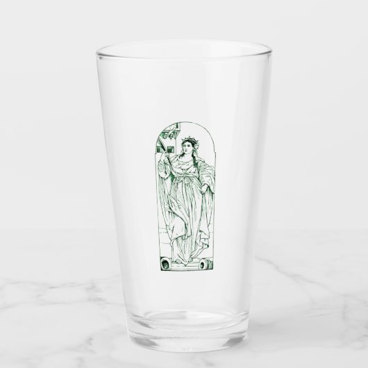 Sint Barbara Maagd en martelares Glas (Voorkant)