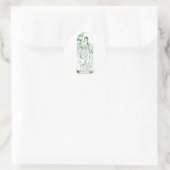 Sint Barbara Maagd en martelares Ronde Sticker (Tas)