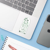 Sint Barbara Maagd en martelares Sticker (Laptop met iPhone)