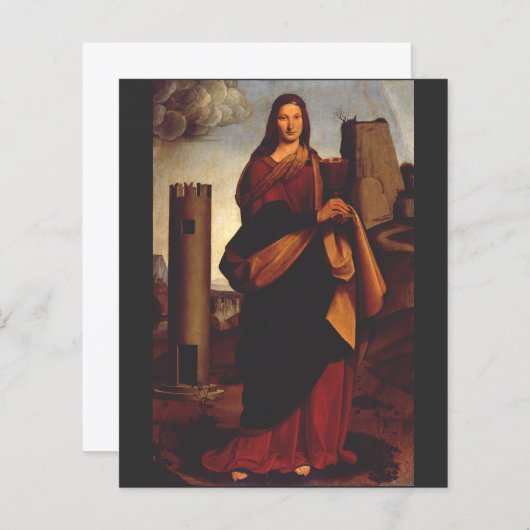 Sint Barbara van Giovanni Antonio Bolverkeer (Voorkant / Achterkant)