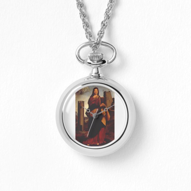 Sint Barbara van Giovanni Antonio Bolverkeer Horloge (Voorkant)