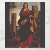 Sint Barbara van Giovanni Antonio Bolverkeer Wijn Etiket (Enkel label)