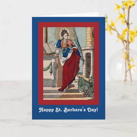 Sint Barbara's Day (M 007) Greeting Kaart (Gele Bloem)