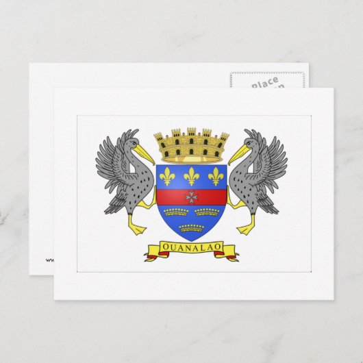 Sint-Barthelemy-vlag Briefkaart (Voorkant / Achterkant)