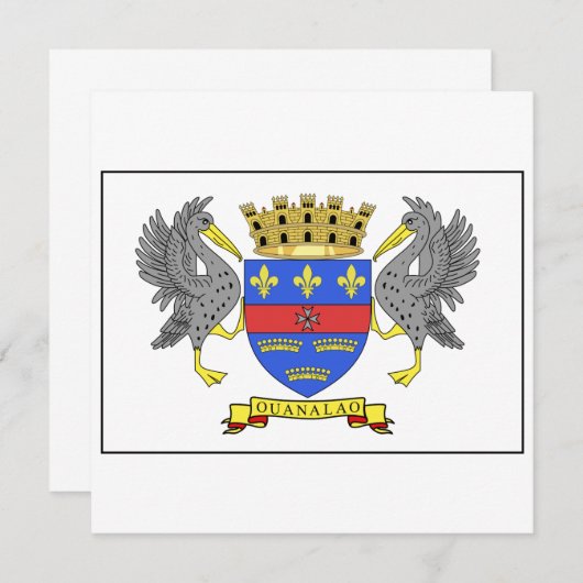 Sint-Barthelemy-vlag Kaart (Voorkant / Achterkant)