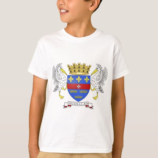 Sint-Barthelemy wapenschild T-shirt (Voorkant)