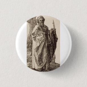 Sint-Bartholomeüs de apostel Fijne Kunst Ronde Button 3,2 Cm