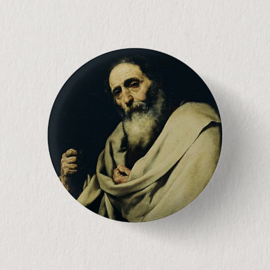 Sint-Bartholomeüs de apostel Fijne Kunst Ronde Button 3,2 Cm (Voorkant)