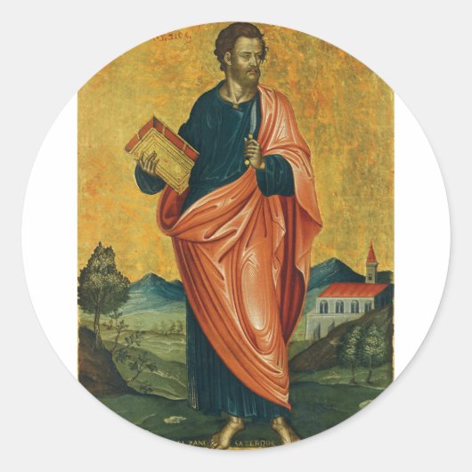 Sint-Bartholomeüs de apostel Fijne Kunst Ronde Sticker (Voorkant)