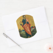 Sint-Bartholomeüs de apostel Fijne Kunst Ronde Sticker (Envelop)