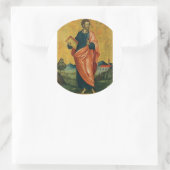 Sint-Bartholomeüs de apostel Fijne Kunst Ronde Sticker (Tas)