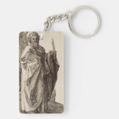 Sint-Bartholomeüs de apostel Fijne Kunst Sleutelhanger (achterkant)