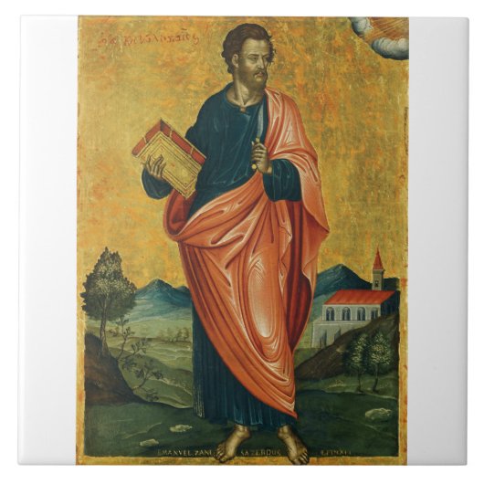 Sint-Bartholomeüs de apostel Fijne Kunst Tegeltje (Voorkant)