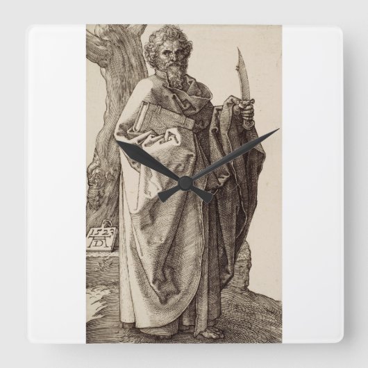 Sint-Bartholomeüs de apostel Fijne Kunst Vierkante Klok (Voorkant)