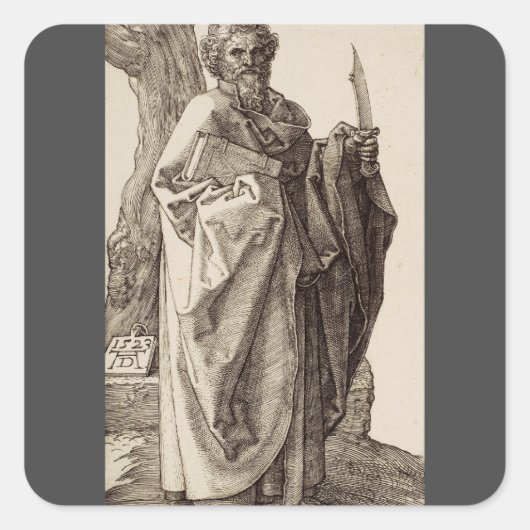 Sint-Bartholomeüs de apostel Fijne Kunst Vierkante Sticker (Voorkant)