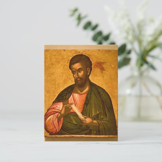 Sint-Bartholomeus de Apostel Icoon Briefkaart (Staand voorkant)