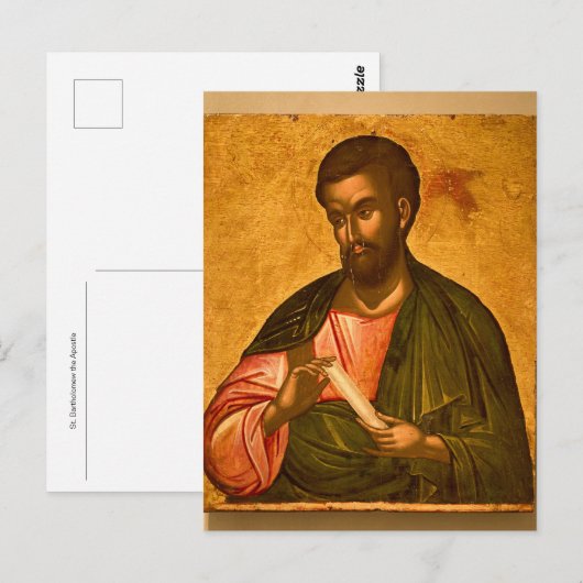 Sint-Bartholomeus de Apostel Icoon Briefkaart (Voorkant / Achterkant)
