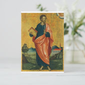 Sint Bartholomeus de apostel orthodoxe icoon Bedankkaart (Staand voorkant)