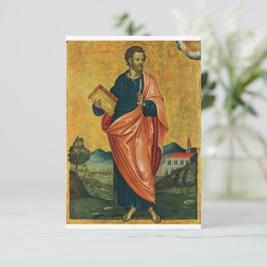 Sint Bartholomeus de apostel orthodoxe icoon Bedankkaart (Staand voorkant)