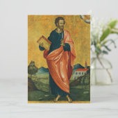 Sint Bartholomeus de apostel orthodoxe icoon Feestdagenkaart (Staand voorkant)