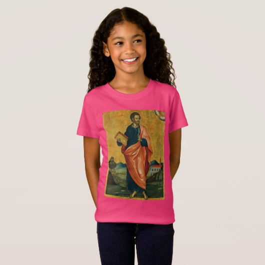 Sint Bartholomeus de apostel orthodoxe icoon T-shirt (Voorkant volledig)