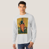 Sint Bartholomeus de apostel orthodoxe icoon T-shirt (Voorkant volledig)