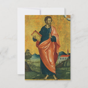 Sint-Bartholomeus-orthodoxe gebedskaart Bedankkaart