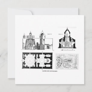 Sint-Bartholomew klooster, verdieping en dwarsplan