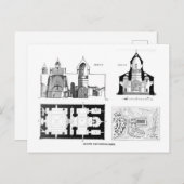 Sint-Bartholomew klooster, verdieping en dwarsplan Briefkaart (Voorkant / Achterkant)