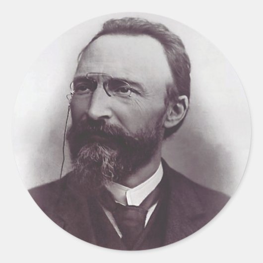 Sint Bartolo Longo Apostel van de Rozenkrans Ronde Sticker (Voorkant)