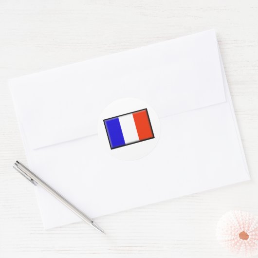 Sint-Bartvlag Ronde Sticker (Envelop)