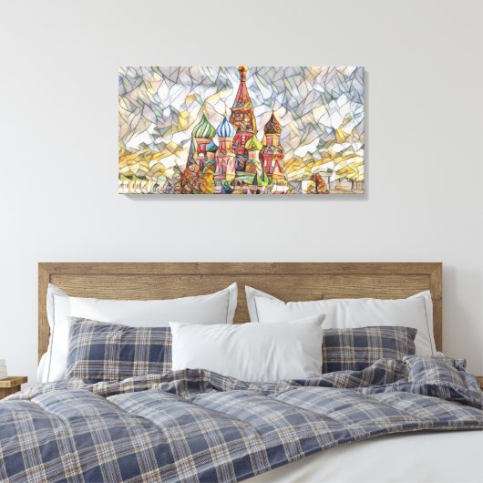 Sint-Basiliskathedraal van Mirsat Karabel Canvas Afdruk (Insitu (Slaapkamer))