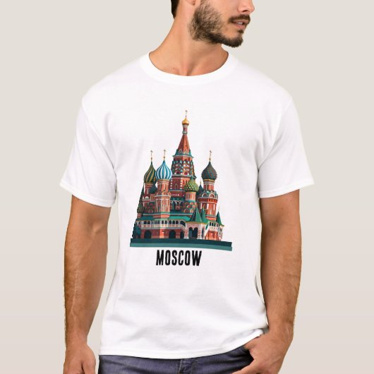 Sint-Basiliuskathedraal in Moskou T-shirt (Voorkant)