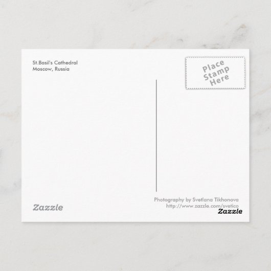 Sint-Basilkathedraal Briefkaart (Achterkant)