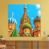 Sint-Basilkathedraal Canvas Afdruk (Insitu (Woonkamer))