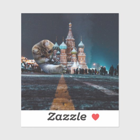 Sint-Basilkathedraal en Hosico Sticker (Vel)